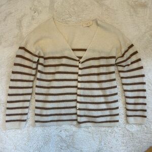 Sezane Striped Barry Cardigan